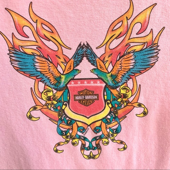 Harley Davidson Short Sleeve Graphic Tee Shirt Bayside Harley - Picture 5 of 9